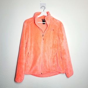 The North Face Neon Coral Zip Up Jacket